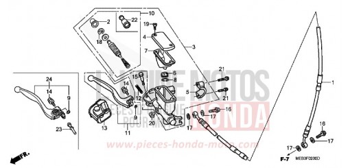 MAITRE-CYLINDRE FREIN AV. CRF450R2 de 2002